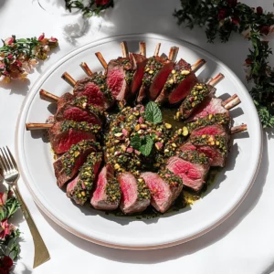 Lamb with Mint and Pistachio Gremolata