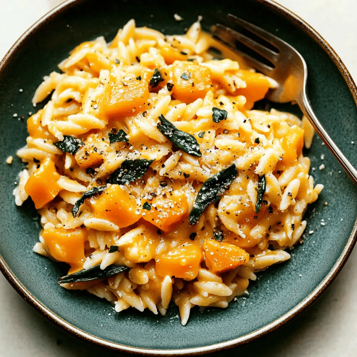 One-Pot Creamy Butternut Squash Orzo with Kale Recipe