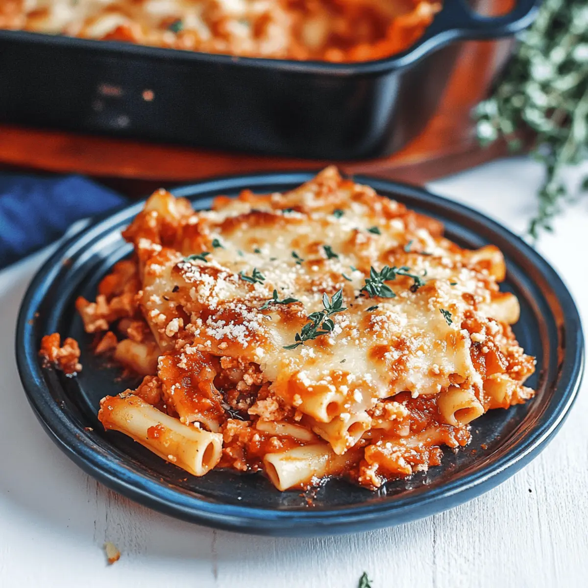 Ultimate Baked Ziti Recipe with Sausage and Three Cheeses