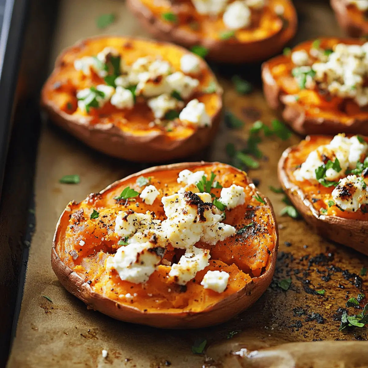 Creamy Baked Sweet Potato with Feta