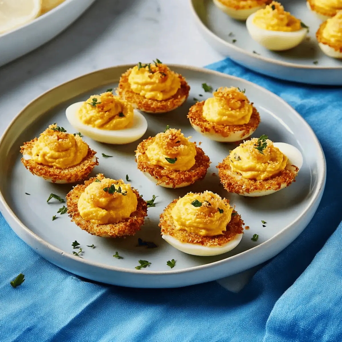 Delicious Fried Deviled Eggs Recipe with Bacon and Chives