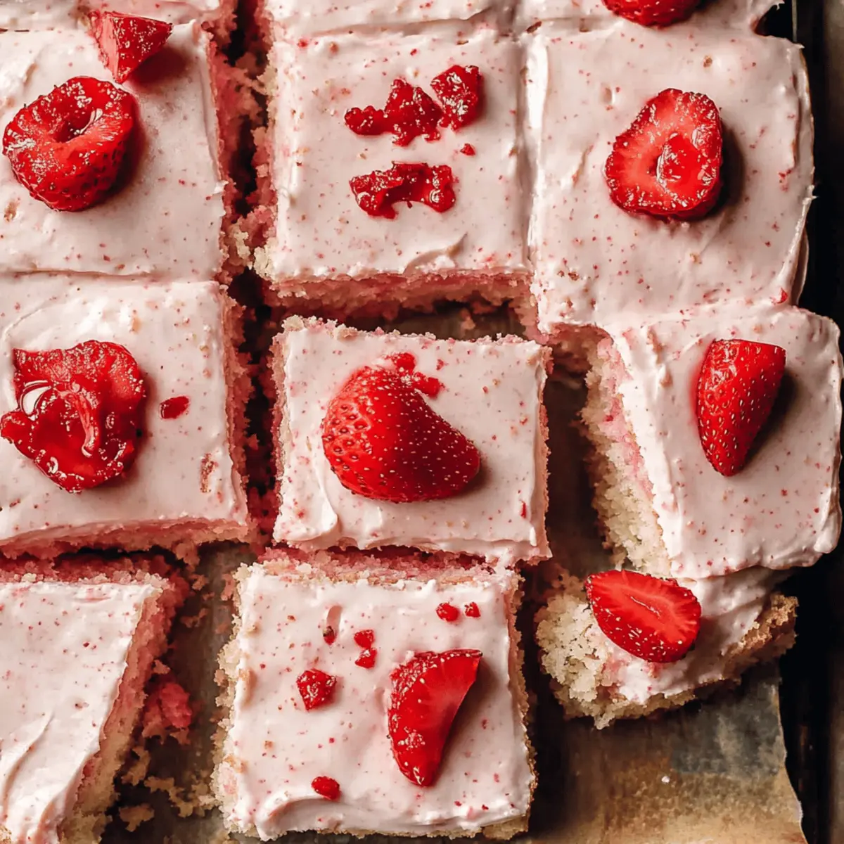 Delicious Fresh Strawberry Sheet Cake with Cream Cheese Frosting
