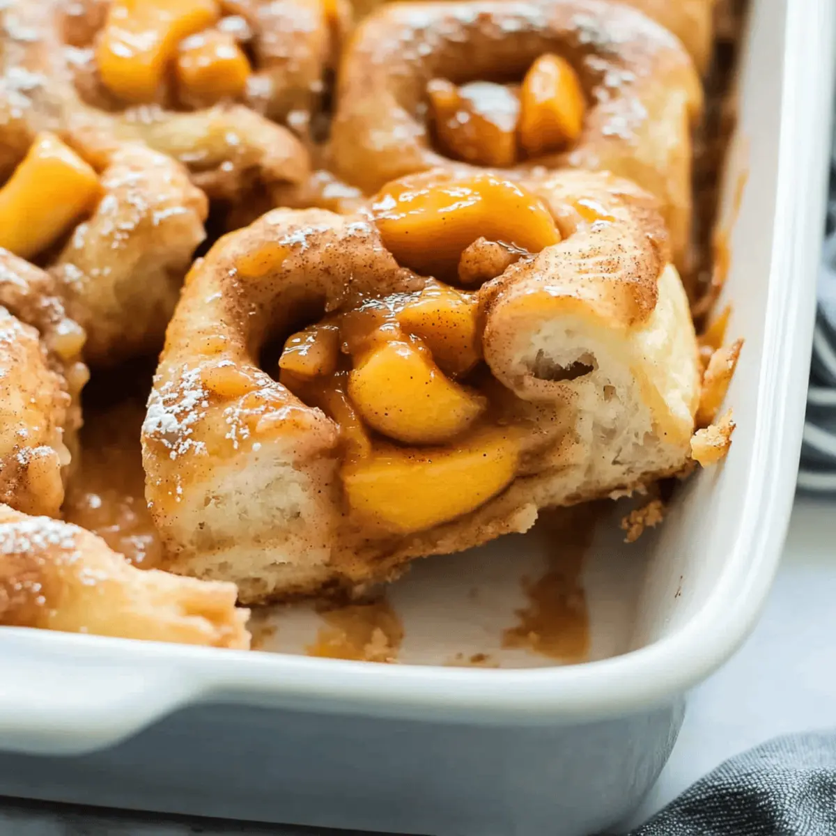 Indulge in Delicious Peach Cobbler Cinnamon Rolls Recipe