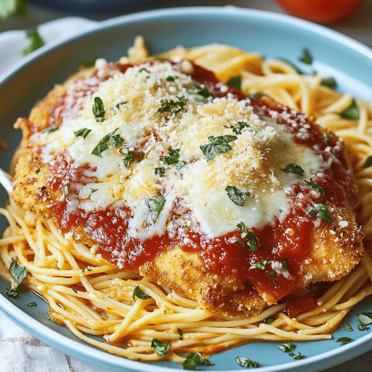 Crispy Chicken Parmesan Recipe with Homemade Marinara Sauce