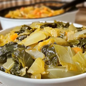 Braised Collard Greens and Cabbage