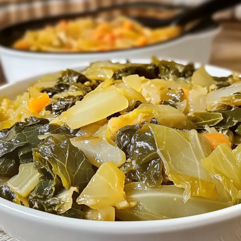 Braised Collard Greens and Cabbage