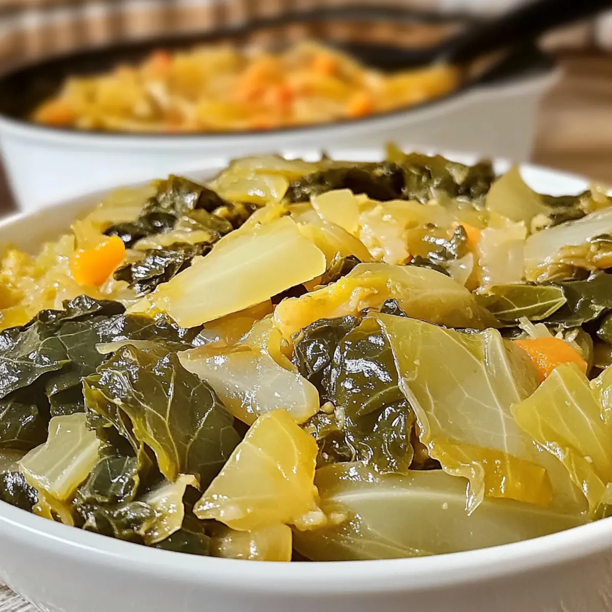 Braised Collard Greens and Cabbage