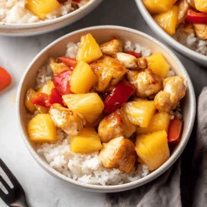 Sheet Pan Hawaiian Chicken with Pineapple and Peppers