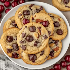 Cherry & Almond Chocolate Chip Cookies