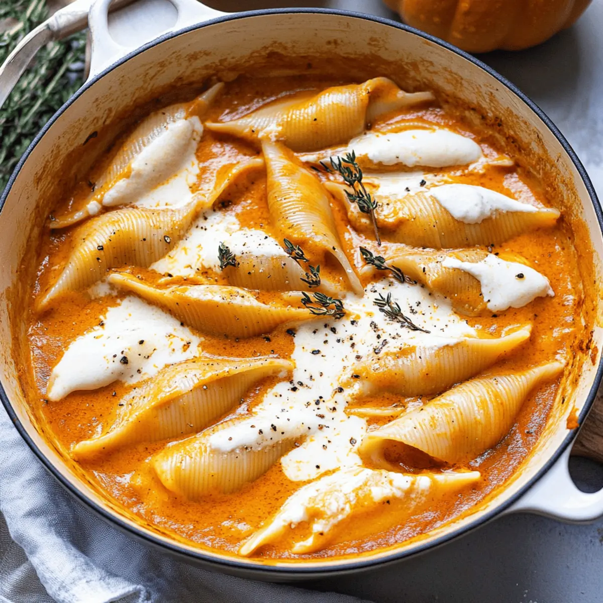 Delicious Stuffed Shells With Pumpkin Cream Sauce Recipe