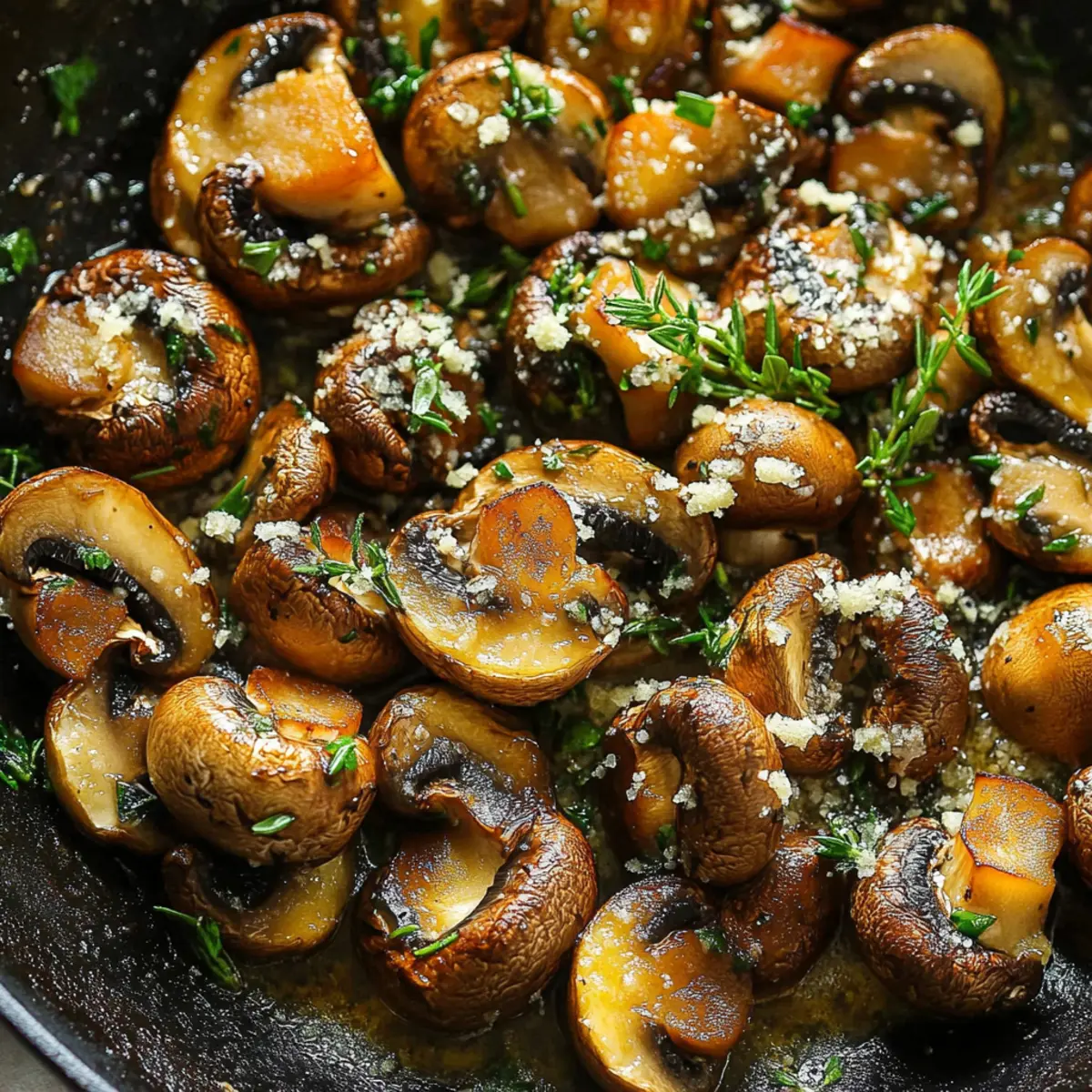 Easy Pan Fried Garlic Parmesan Mushrooms Recipe in 15 Minutes