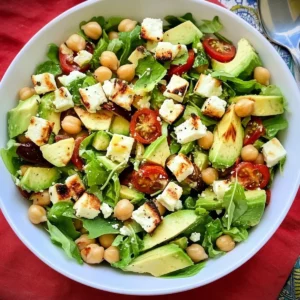Chickpea Feta Avocado Salad