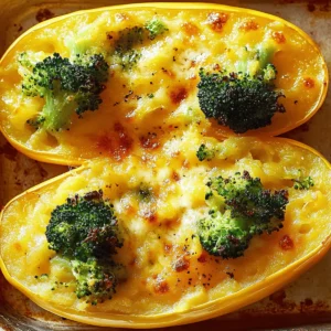 Cheesy Broccoli Spaghetti Squash