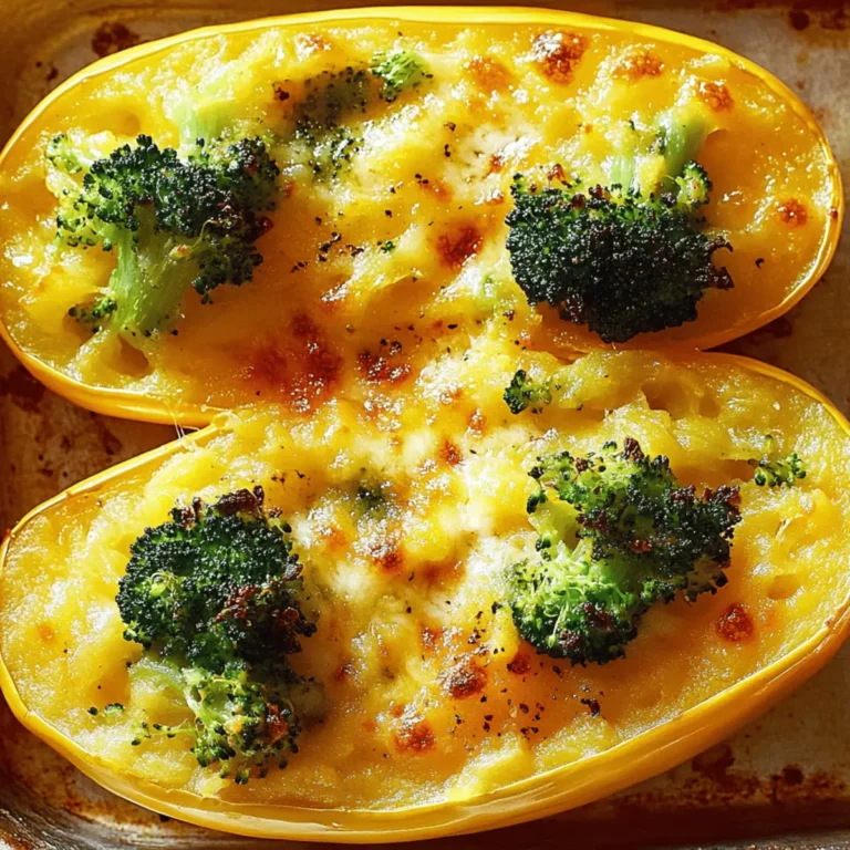 Cheesy Broccoli Spaghetti Squash