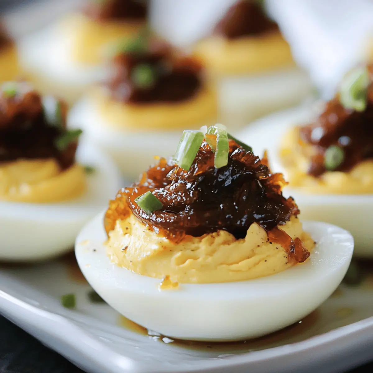 Unique Deviled Eggs – Pepper Jelly Twist!