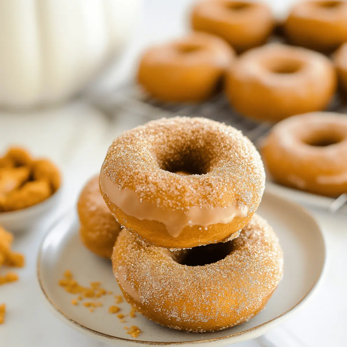 Delicious Baked Pumpkin Donuts with Cinnamon Sugar Coating