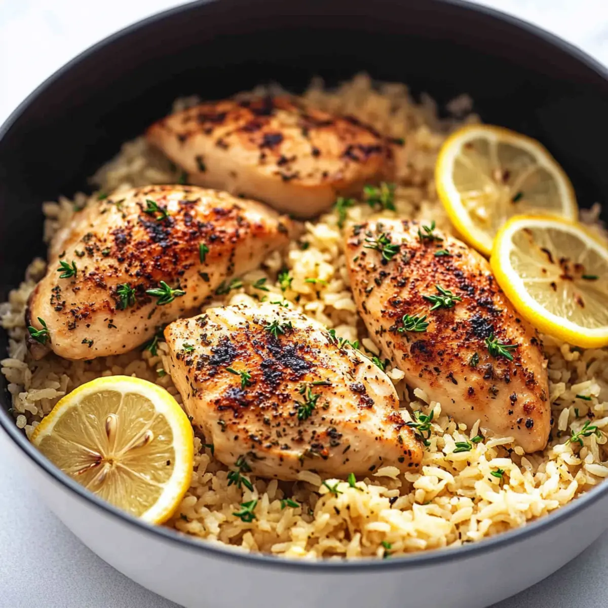 Slow Cooker Lemon Herb Chicken and Rice