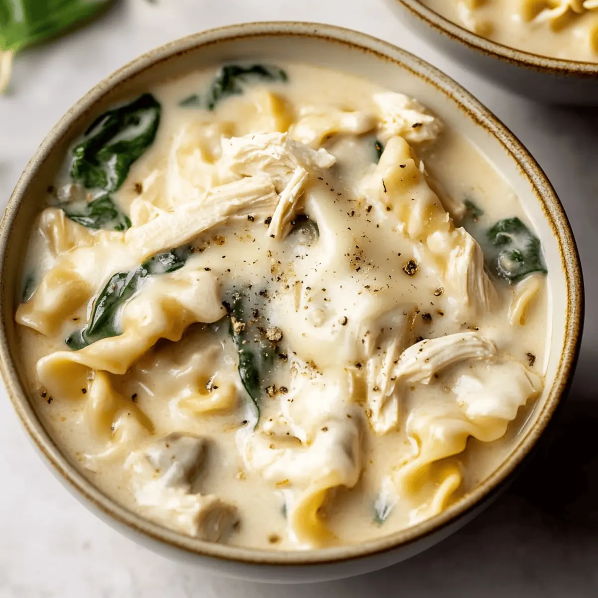 Creamy Chicken Lasagna Soup
