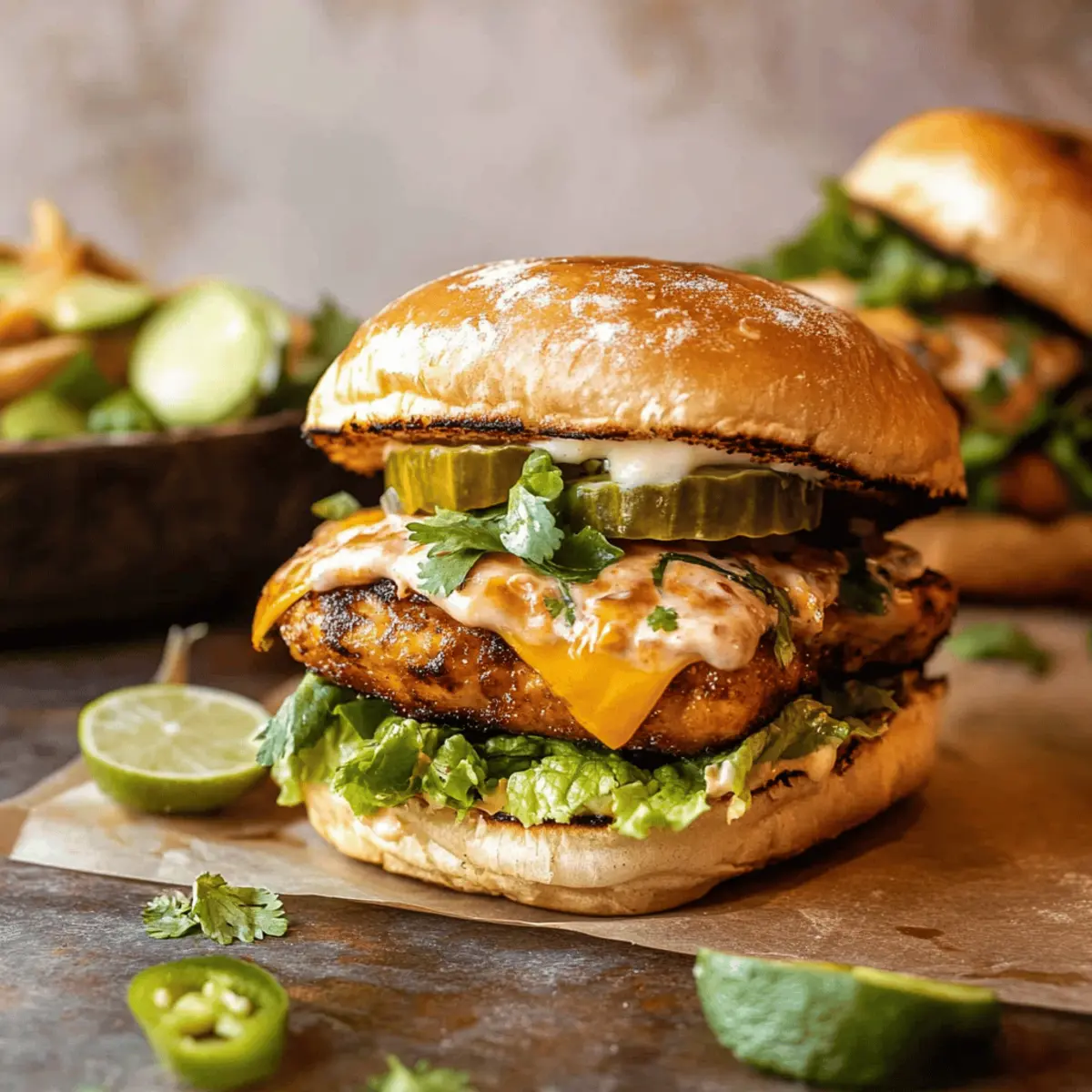 Bold and Spicy Chipotle Chicken Burger Recipe with Avocado and Corn