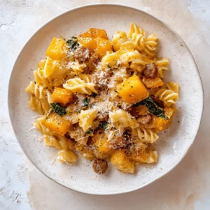 Autumn Sausage Pasta with Squash