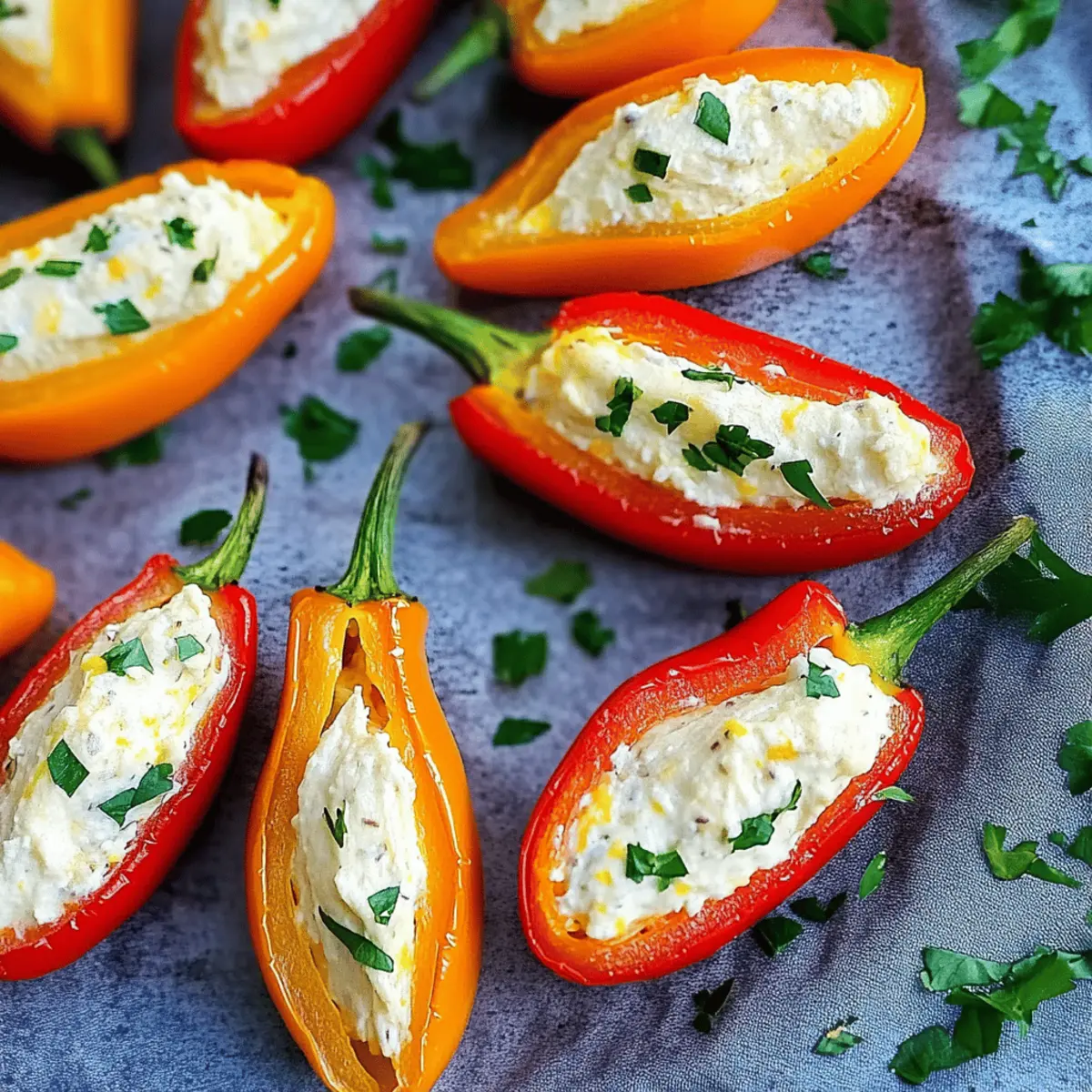 No-Bake Cream Cheese Stuffed Mini Peppers Recipe for Easy Snacking