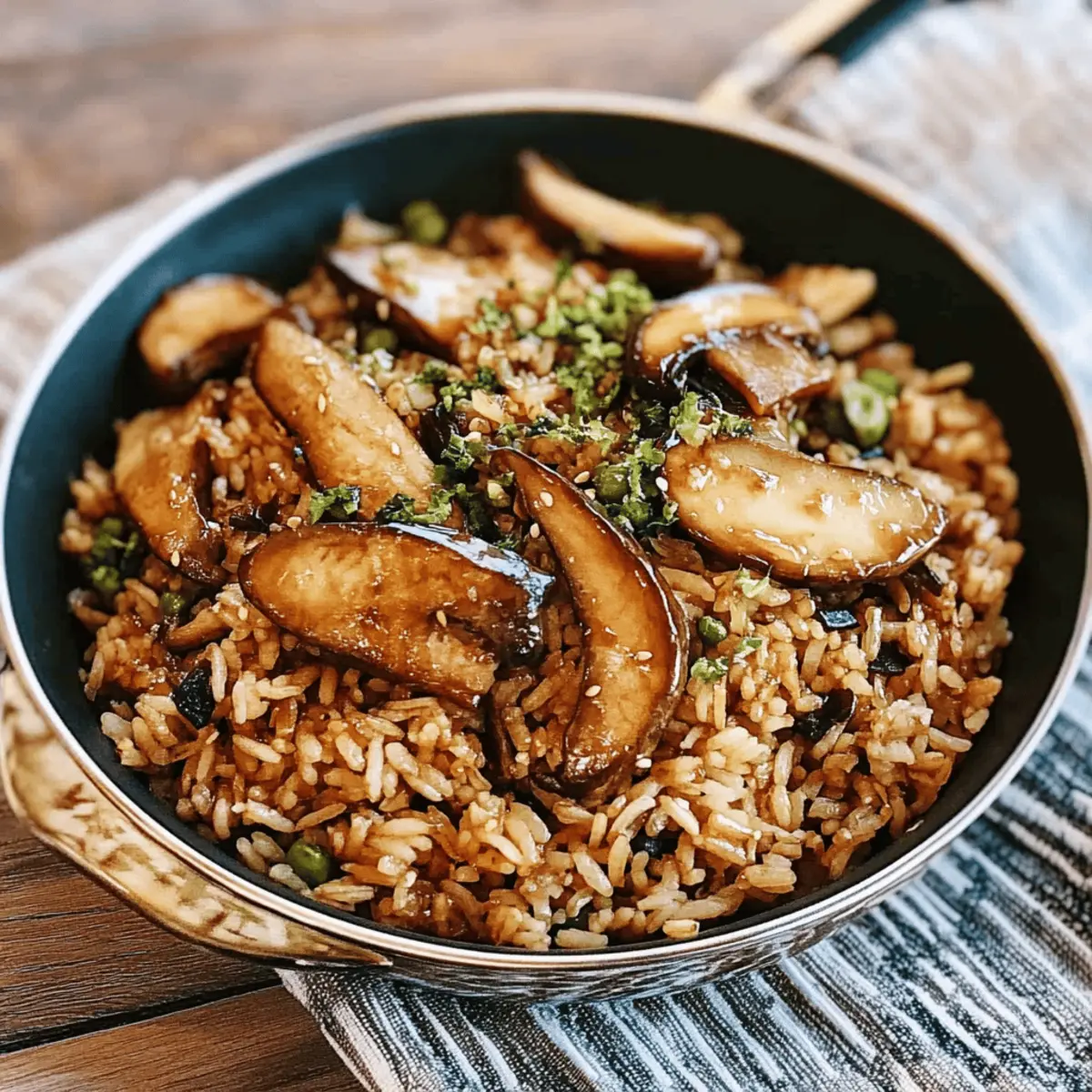 One-Pot Soy Sauce Mushroom Rice for a Flavorful Meal