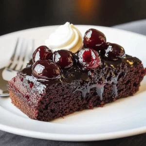 Chocolate Cherry Upside Down Cake