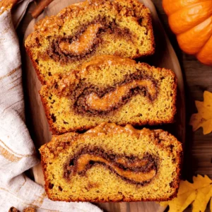 Mini Pumpkin Bread with Cinnamon Swirl