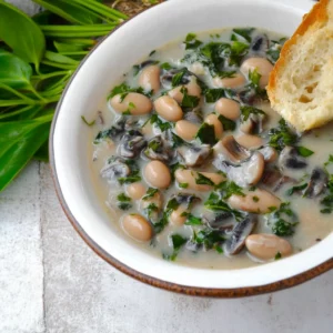 Creamy Butter Beans and Mushrooms