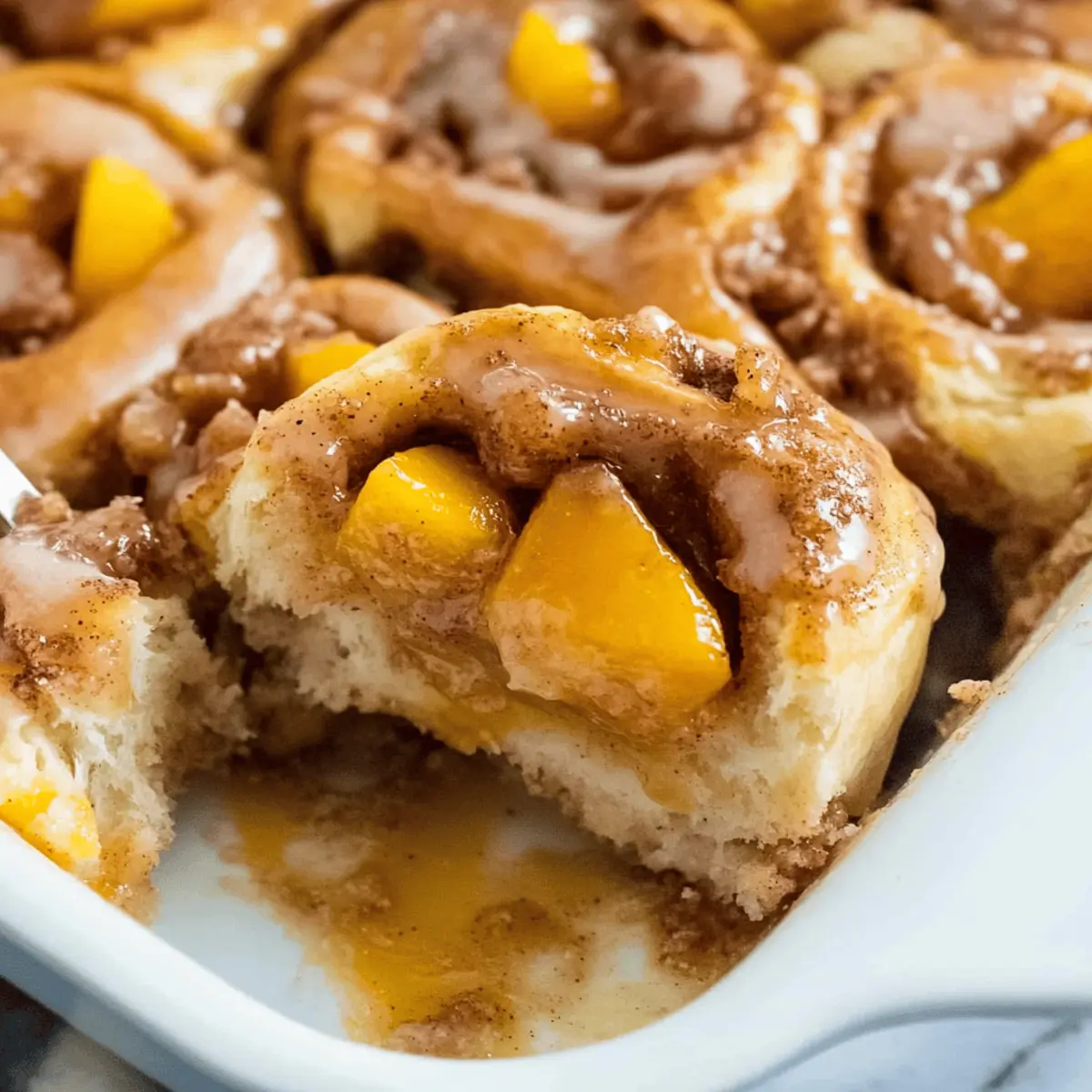 Indulge in Delicious Peach Cobbler Cinnamon Rolls Recipe