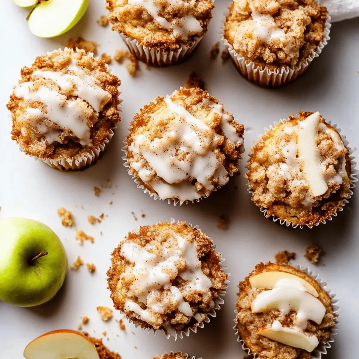 Warm Apple Cinnamon Muffins with Irresistible Crumb Topping