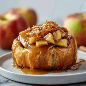 Caramel Apple Cinnamon Rolls with Caramel Glaze