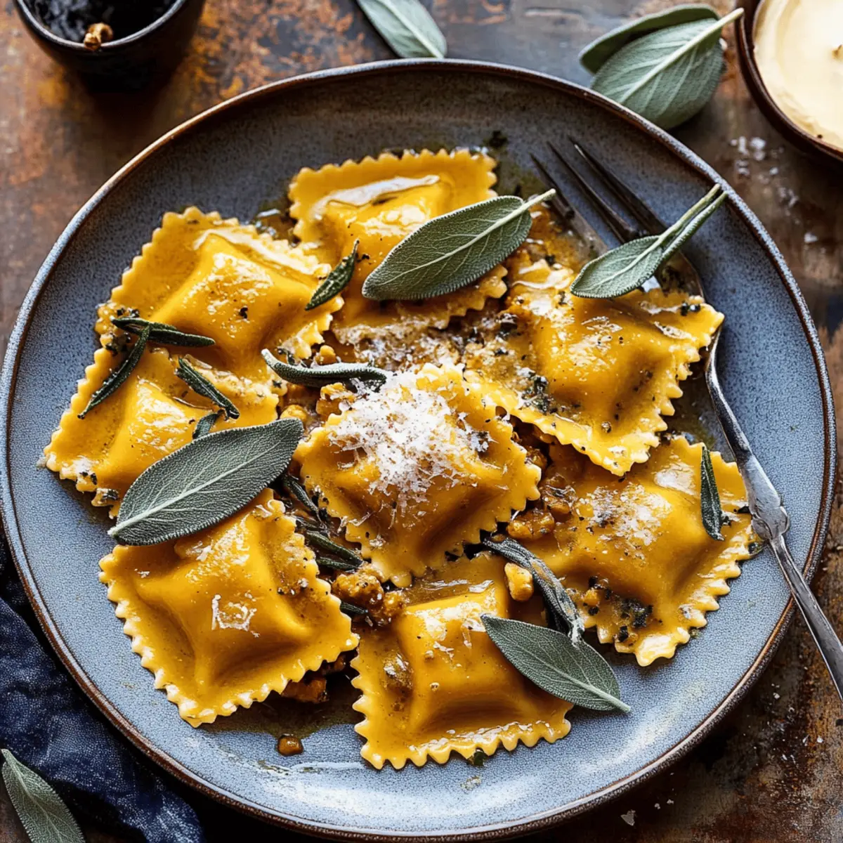 Sage Butter Pumpkin Cheese Ravioli Recipe for Fall Flavor