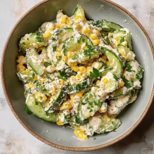 Street Corn Creamy Cucumber Salad