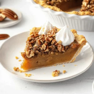 Pumpkin Pie with Pecan Praline Topping