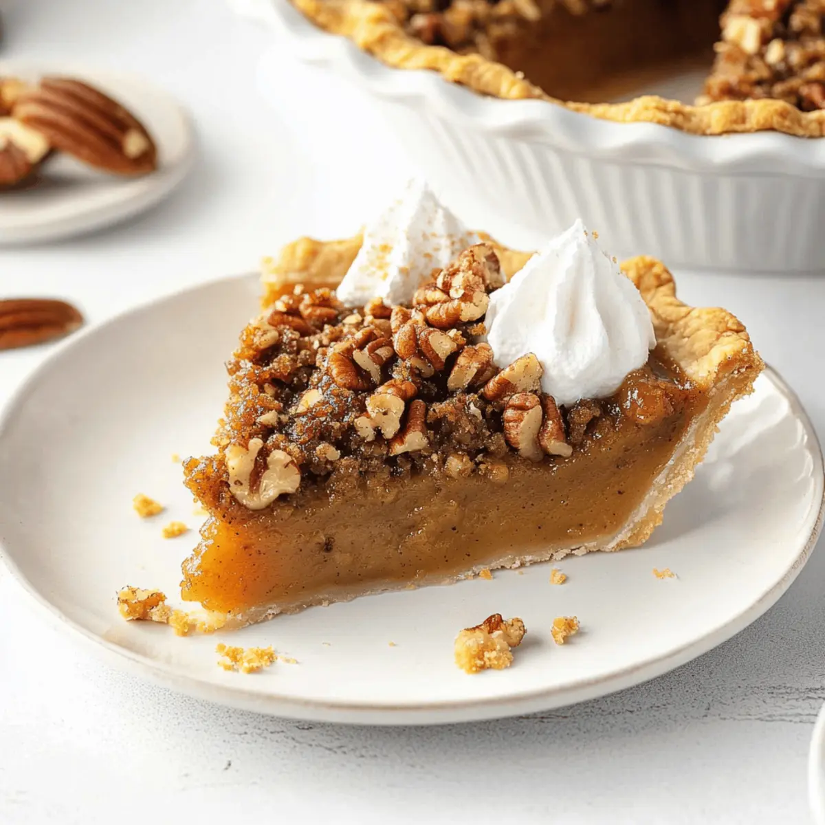 Pumpkin Pie with Pecan Praline Topping