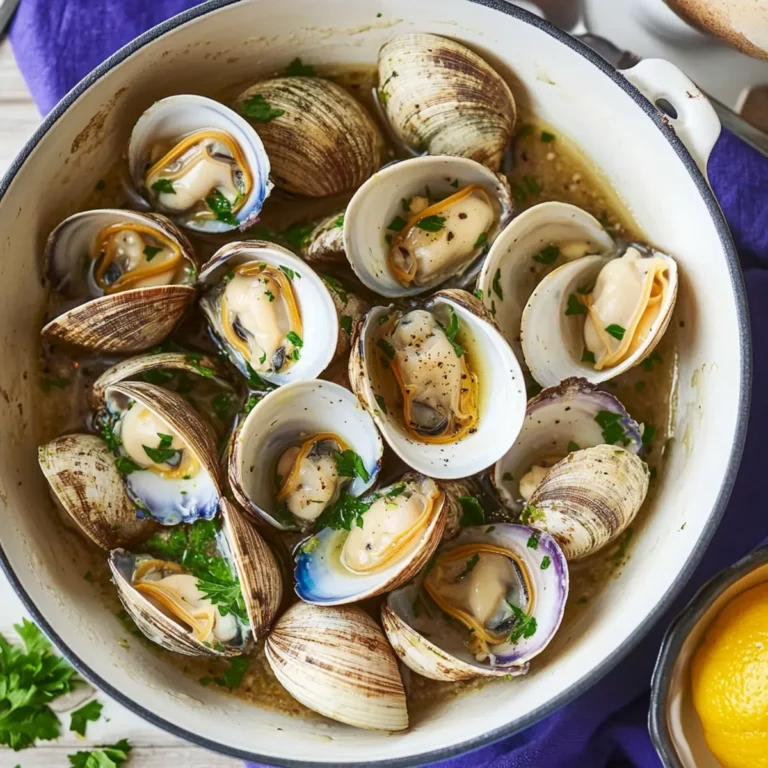 Best Ever Garlic Butter Steamed Clams