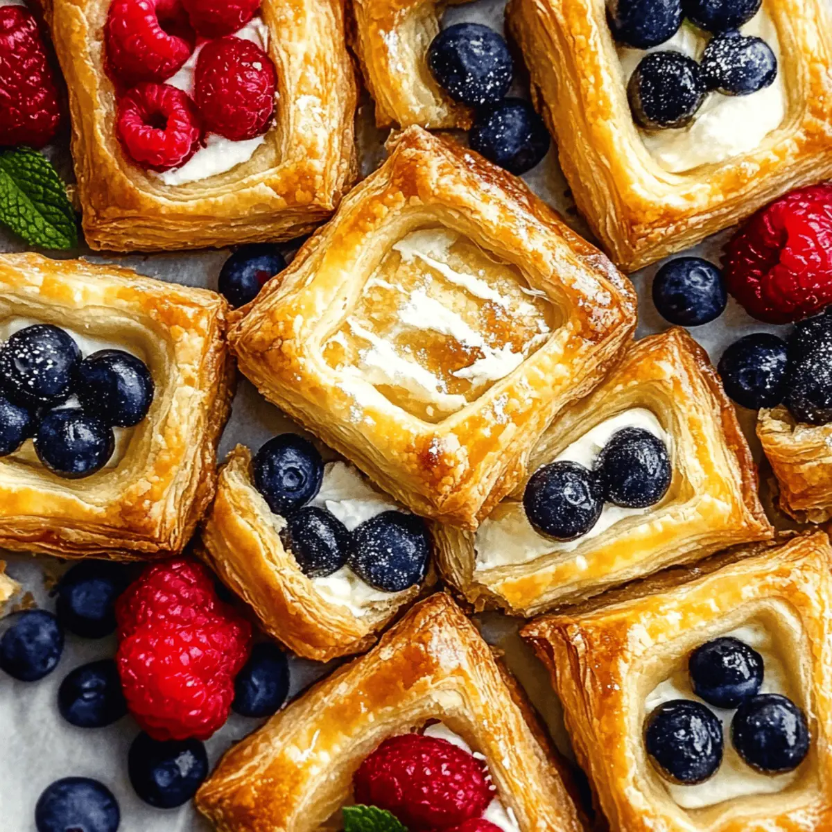 Delicious Cream Cheese Puff Pastry Recipe with Berries and Glaze