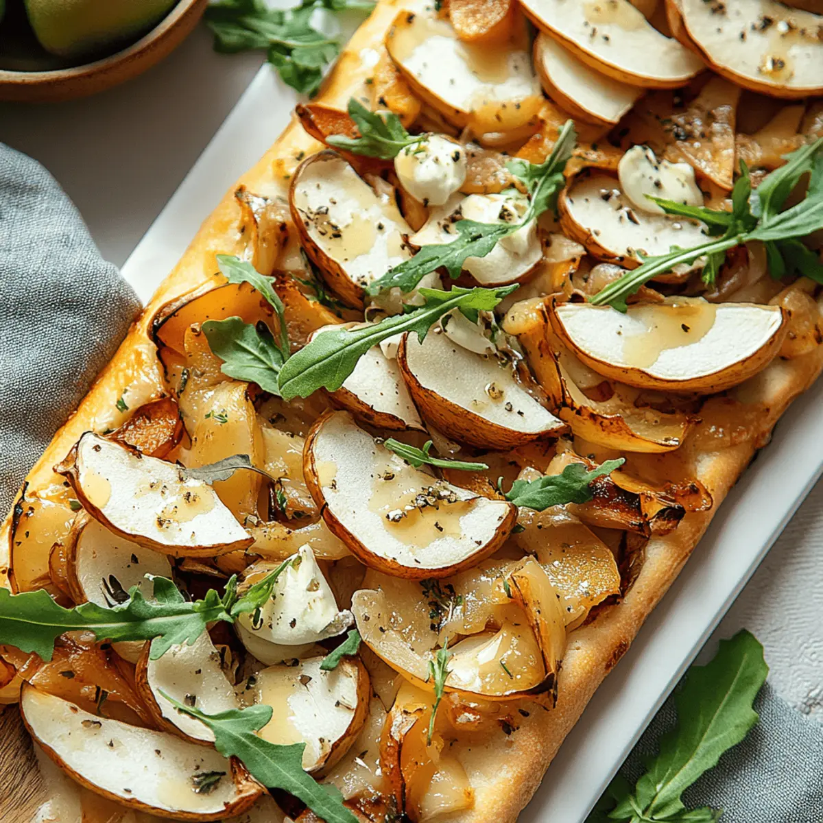 21 Easy Fall Appetizers You'll Love: Pear and Gorgonzola Flatbread