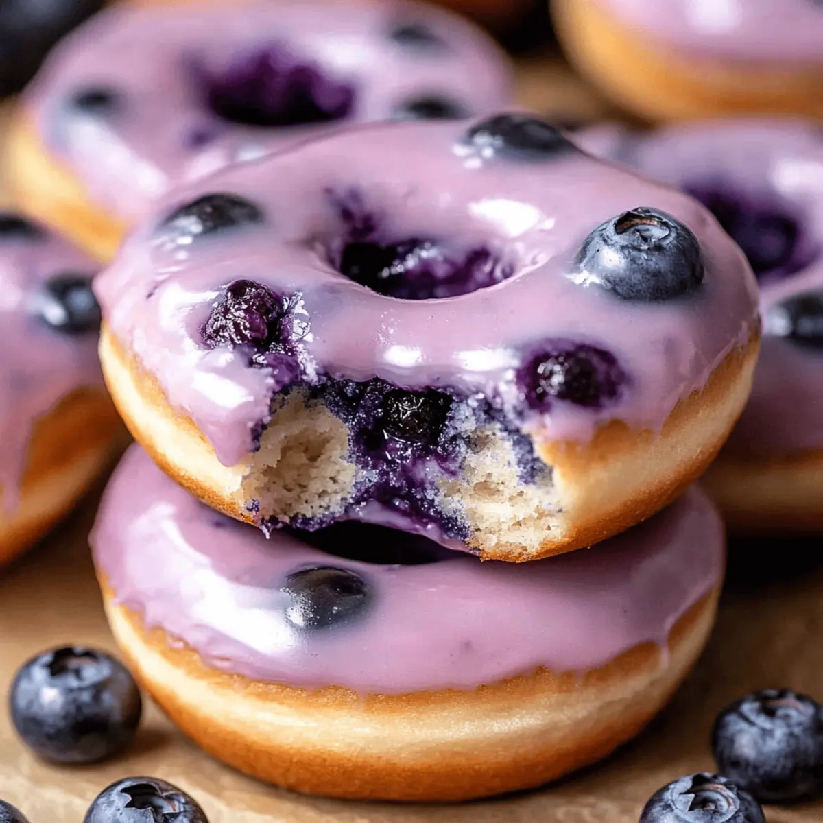 Delicious Mini Blueberry Cake Donuts with Blueberry Glaze Recipe