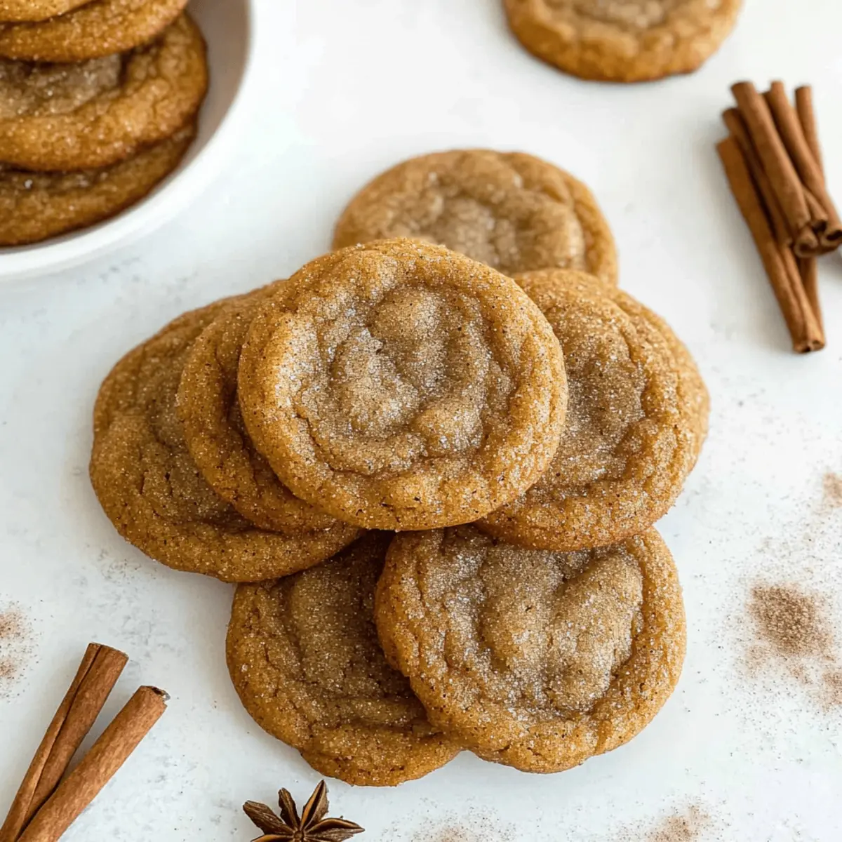 Brown Butter Pumpkin Snickerdoodle Cookies