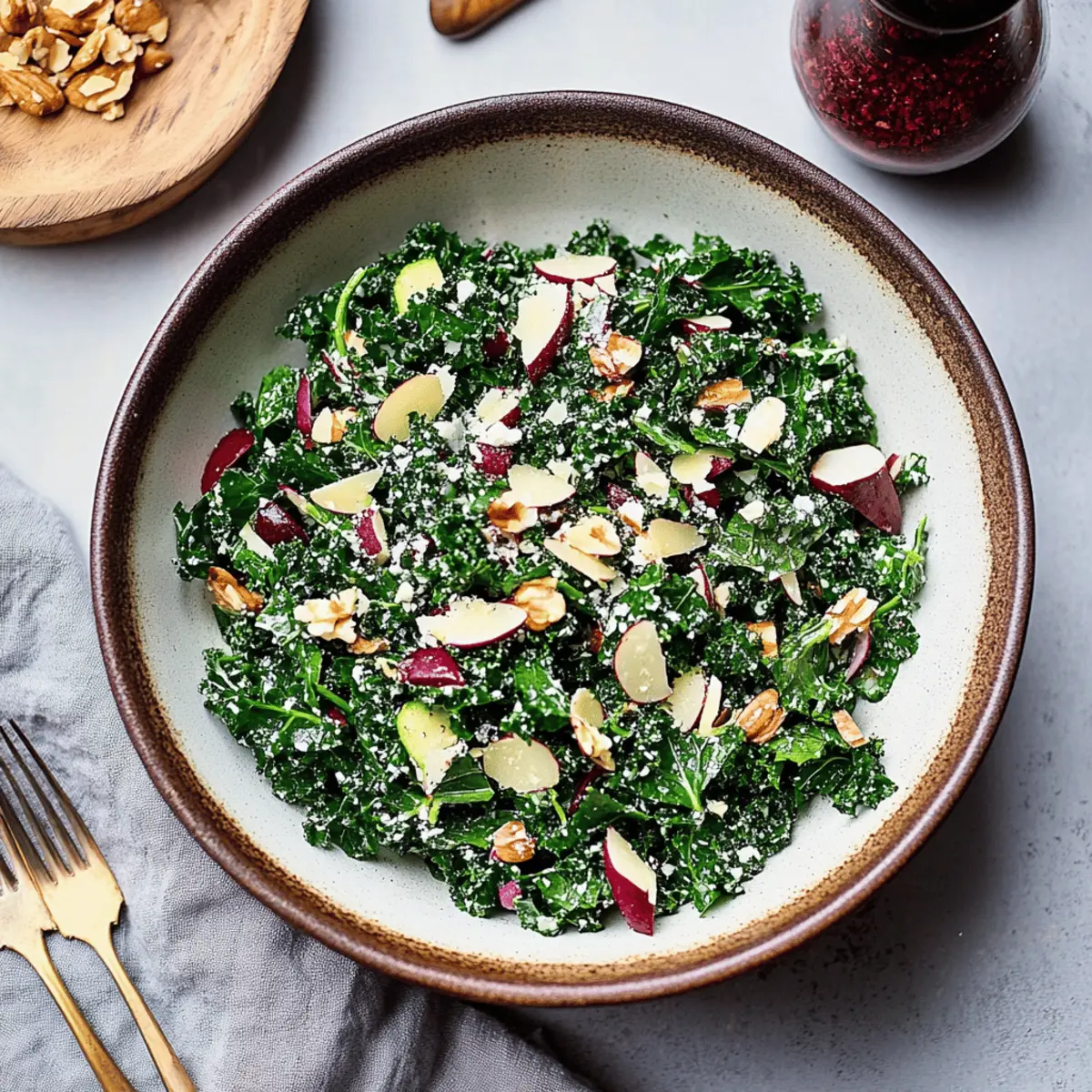 Best Ever Kale Salad Recipe with Parmesan and Cranberries