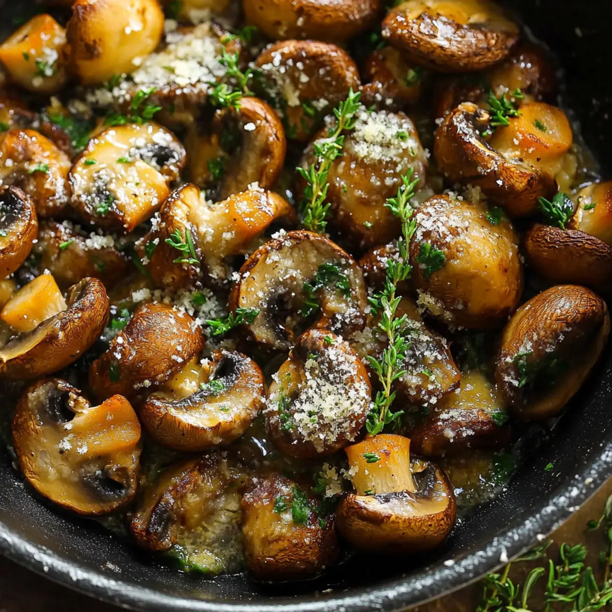 GARLIC PARMESAN MUSHROOMS