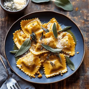 Sage Butter Pumpkin Cheese Ravioli