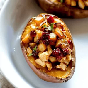 Cranberry Apple Twice-Baked Sweet Potatoes