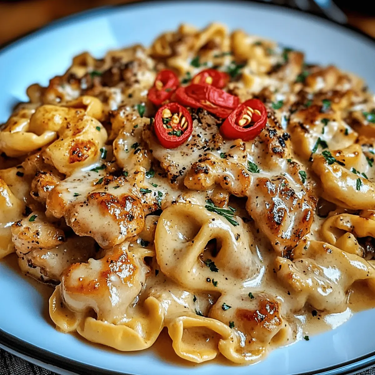 Delicious Cowboy Butter Garlic Chicken Tortellini Recipe