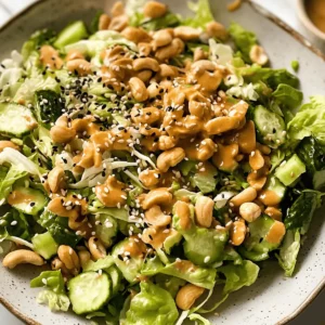 Cashew Crunch Salad with Sesame Dressing