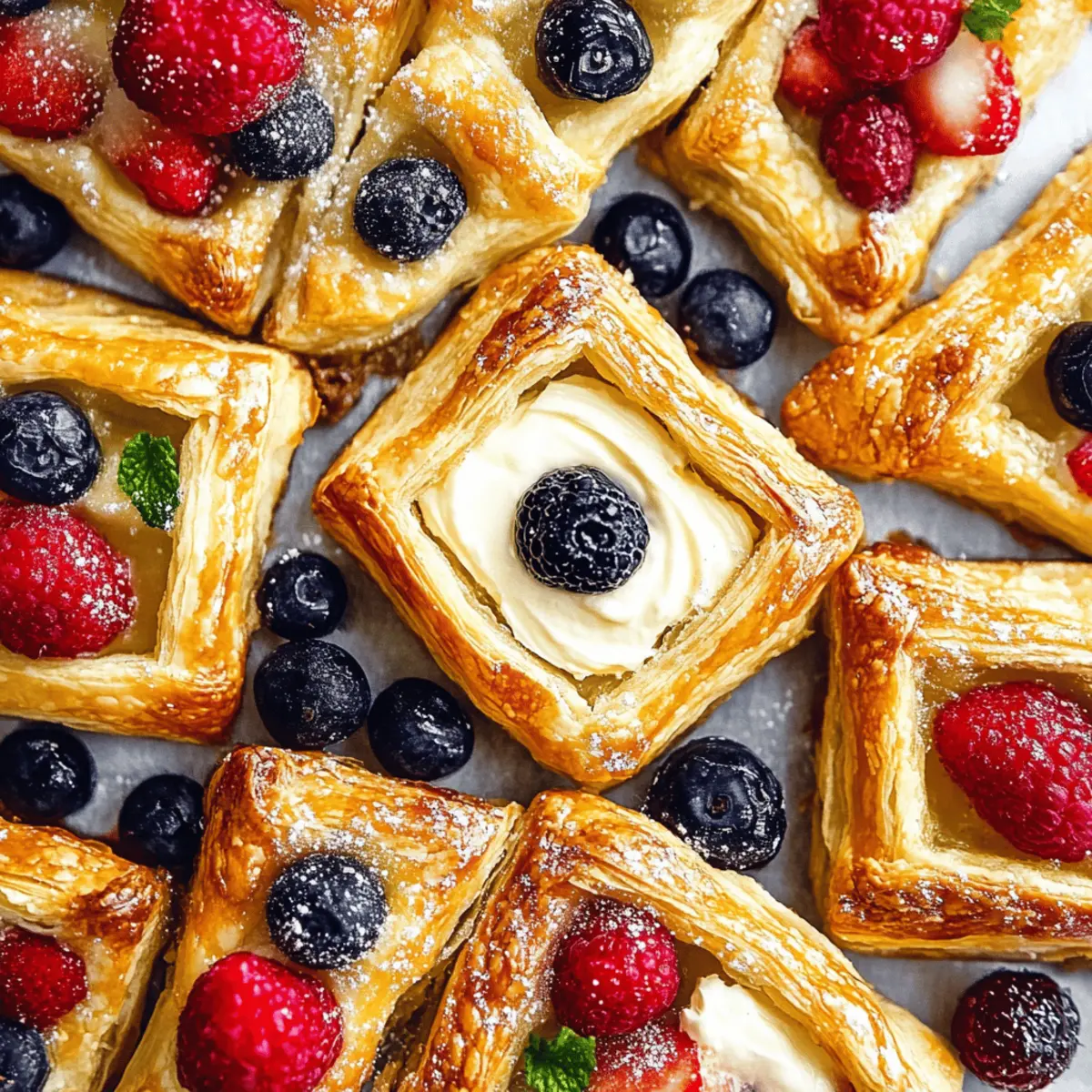 Delicious Cream Cheese Puff Pastry Recipe with Berries and Glaze