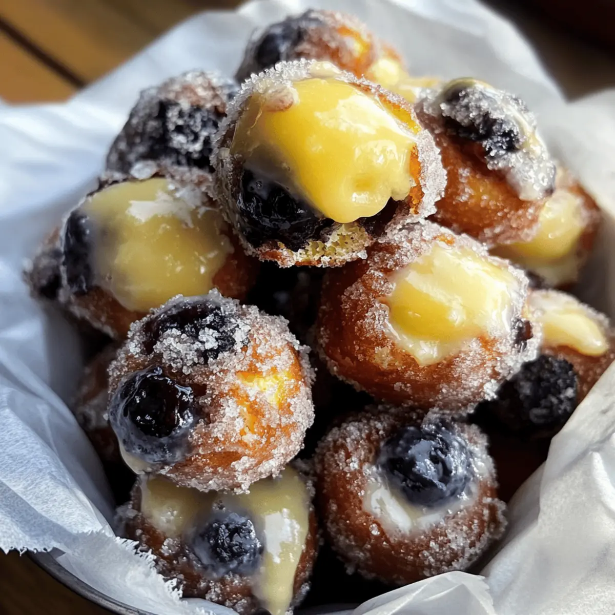 Blueberry Lemon Curd Donut Holes