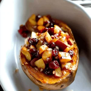 Cranberry Apple Twice-Baked Sweet Potatoes